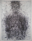 'Depiction od Self No. 3'.
Ink and Acrylic on Canvas,
Approx 210 x 170cm